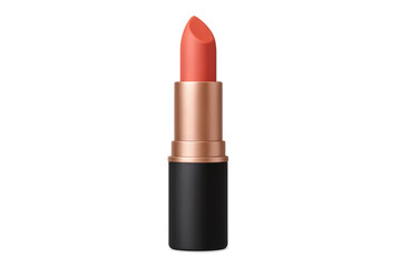 Obraz premium Coral nude lipstick in rose gold packaging