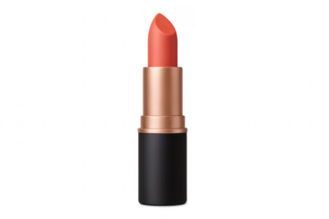 Coral nude lipstick in rose gold packaging