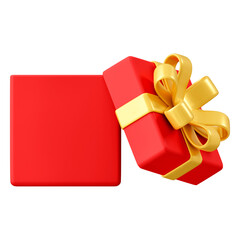 Open gift box png sticker, 3d birthday graphic on transparent background