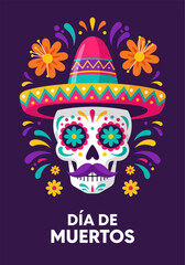 Dia de muertos potrait banner
