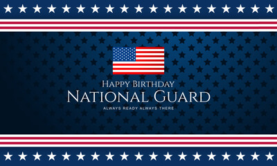 United States National Guard Birthday December 13 Background Vector Illustration