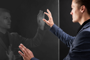 Virtual screen png mockup futuristic technology