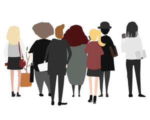 Business people crowd png clipart, cartoon illustration