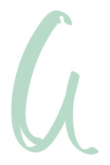 A letter png doodle typography font