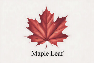 Vibrant red maple leaf against a soft background, representing autumn and national identity.