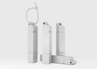 Monochrome Pocket Stain Remover Tubes Mockup.