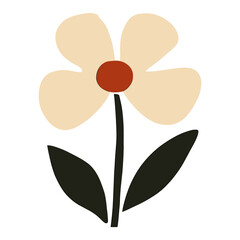 Fototapeta premium Flower shape illustration simple art vector