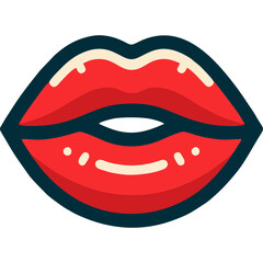 Red Lips Vector Icon