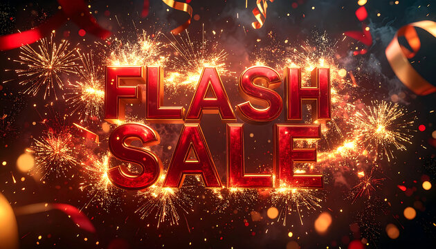 Flash Sale Red Neon Lights - Powered by Adobe