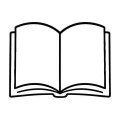 Open book line illustration vector