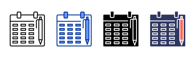 Edit Calendar icon sheet multiple style collection