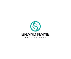 Logo Design: A sleek, modern logo featuring a stylized initial S symbol within a circle, ready to represent your company or brand.