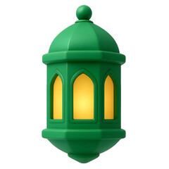 Green Lantern Isolated on White Background