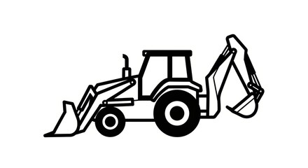 Naklejka premium excavator bulldozer symbol