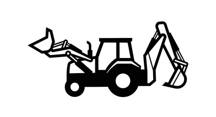 Naklejka premium excavator bulldozer symbol