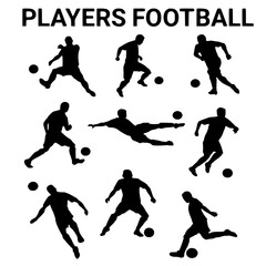 football players silhouettes