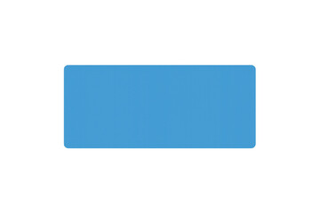 Blue rectangle shape with rounded corners on a transparent background for graphic design and placeholder content