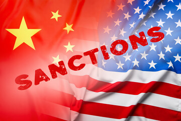 Flag of USA as background