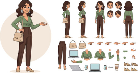 Santa Claus Character Design Festive Illustration with Editable Elements for Christmas