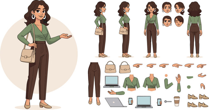 Santa Claus Character Design Festive Illustration with Editable Elements for Christmas