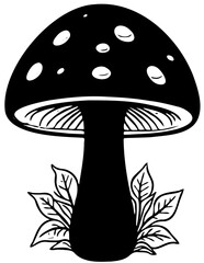 mushrooms vector illustration