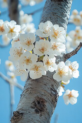 white cherry blossom