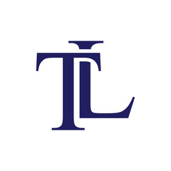 initial letter tl logo design vector with serif font for law firm	