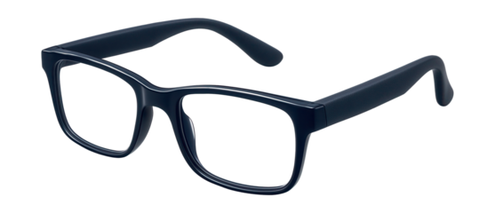 Navy blue reading glasses featuring rubberized arms for a secure grip.