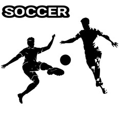 football players silhouettes vector