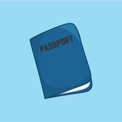 illustration of a passport, a document for traveling or vacationing abroad