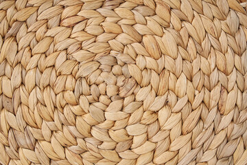 Wicker rattan texture as background, closeup