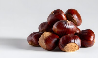 Obraz premium chestnuts infront of a blank background