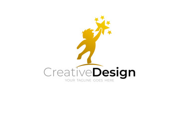 logo of a child reaching for a high star, charity logo