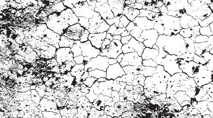 Texture grunge black or white of grunge cracks dust and scratches concrete distress old wall texture vector Grunge Texture Background – White Surface with Black Distressed Cracks noise dust dot distre