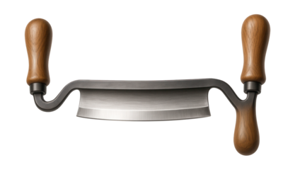 Sturdy drawknife with a robust steel blade, ideal for log construction projects.