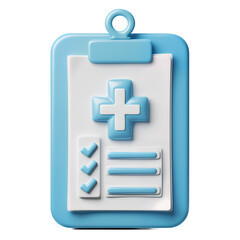 Obraz premium Health notes 3d style on transparent background