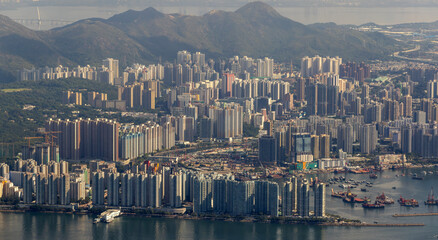 satellite town Tuen mun and Tin shui wai in New territories of Hong Kong