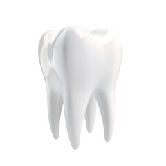 white teeth 3d style on transparent background