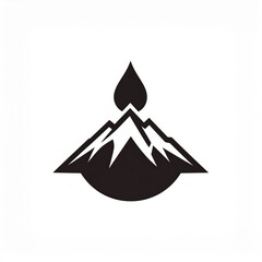 Fototapeta premium Abstract Mountain Droplet Logo