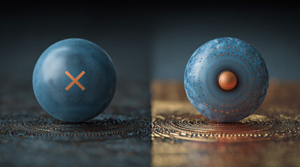 Quantum Computing Concept: Classical vs Quantum Bit Technology Visualization