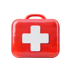 first aid box 3d style on transparent background