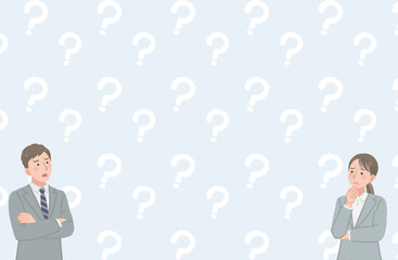 疑問がある新入社員の男女