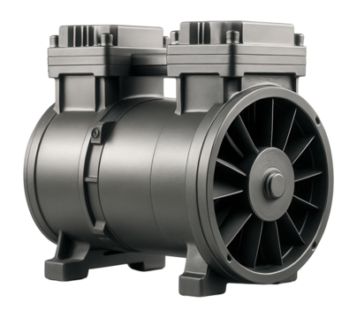 Oil-free compressor featuring a cooling fan for uninterrupted use in manufacturing.