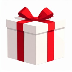 red gift box with ribbon
