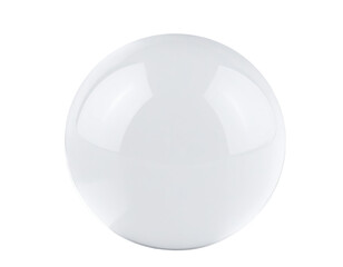 White Sphere with Glossy Surface Minimalist Design.