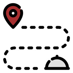 map delivery tracking icon