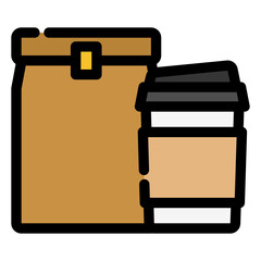food takeaway packaging icon