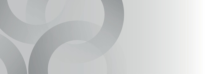 Abstract background with overlapping grey gradient circle shape design. Modern curved background concept for banners, websites and advertisements.
