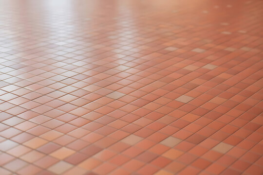 Reddishbrown square tile floor pattern with a geometric grid texture - Powered by Adobe