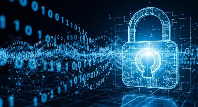 Futuristic glowing padlock illustrations symbolizing cybersecurity, data protection, and online privacy in vibrant colors. Perfect for tech, IT, and security-themed projects.